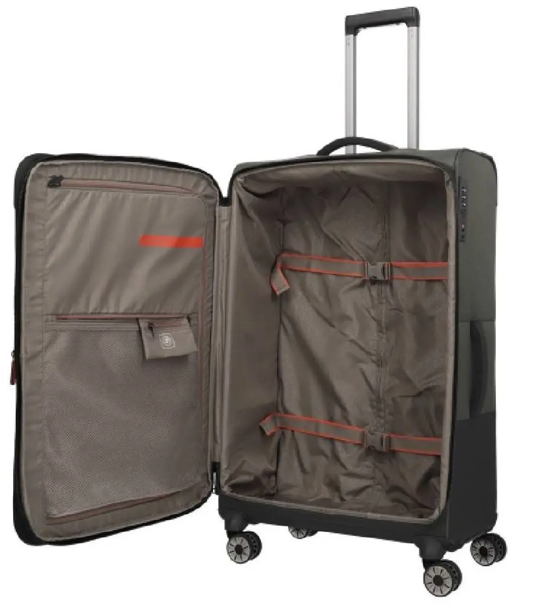 Travelite Crosslite 5.0 Trolley Large - 4 Wielen - Olive - afbeelding 5 van 6