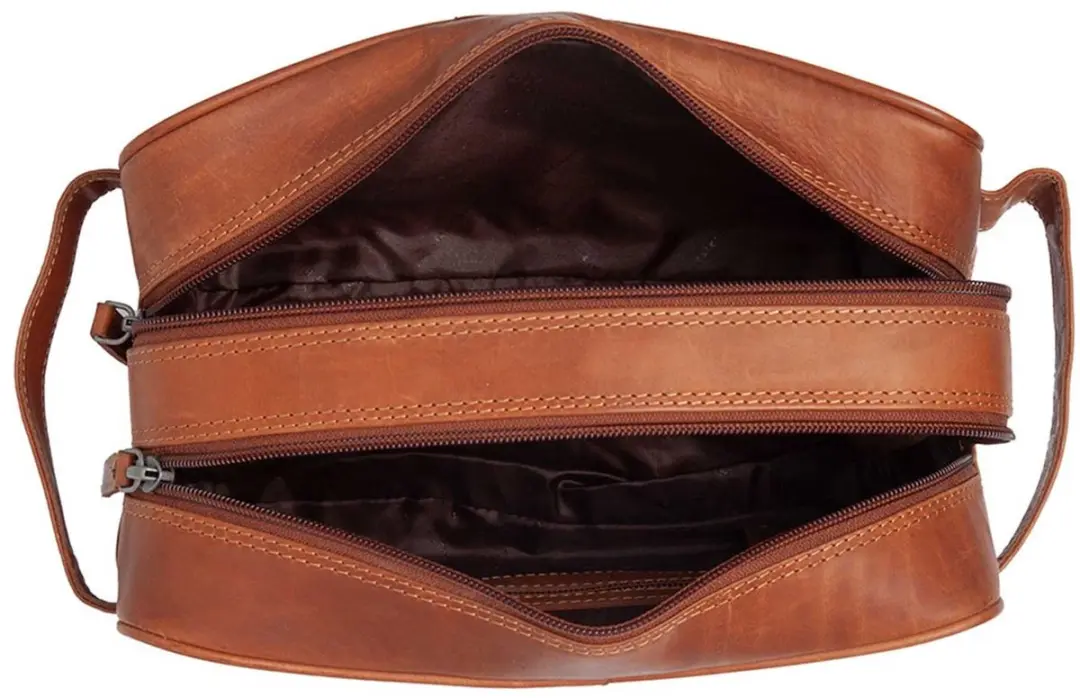 Chesterfield Stacey Leren Toilettas M - 4 l - Cognac - afbeelding 2 van 6