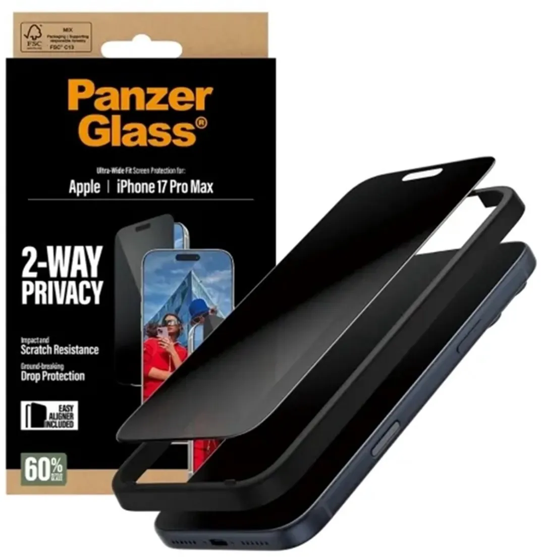 PanzerGlass PG75492 Screenprotector iPhone 17 Pro Max - Privacy - Zwart