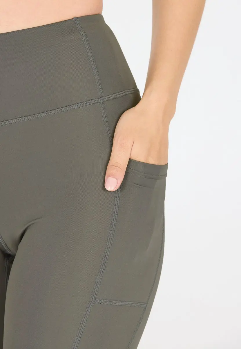 Athlecia Elli Leggings Dames - Khaki - 42 - afbeelding 6 van 6