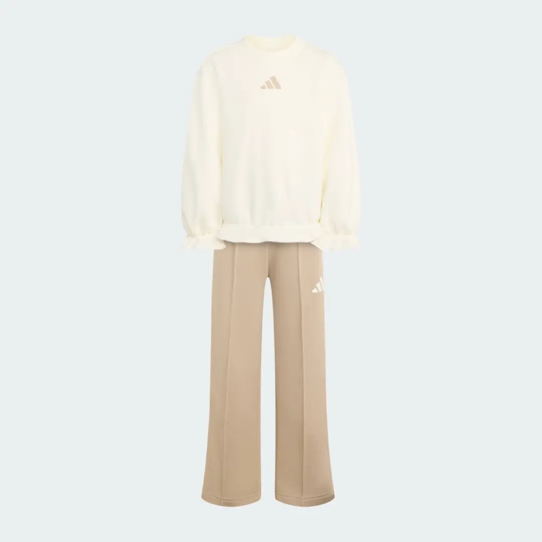 adidas Seasonals Ruffles Joggingpak Meisjes - Wit - afbeelding 6 van 6