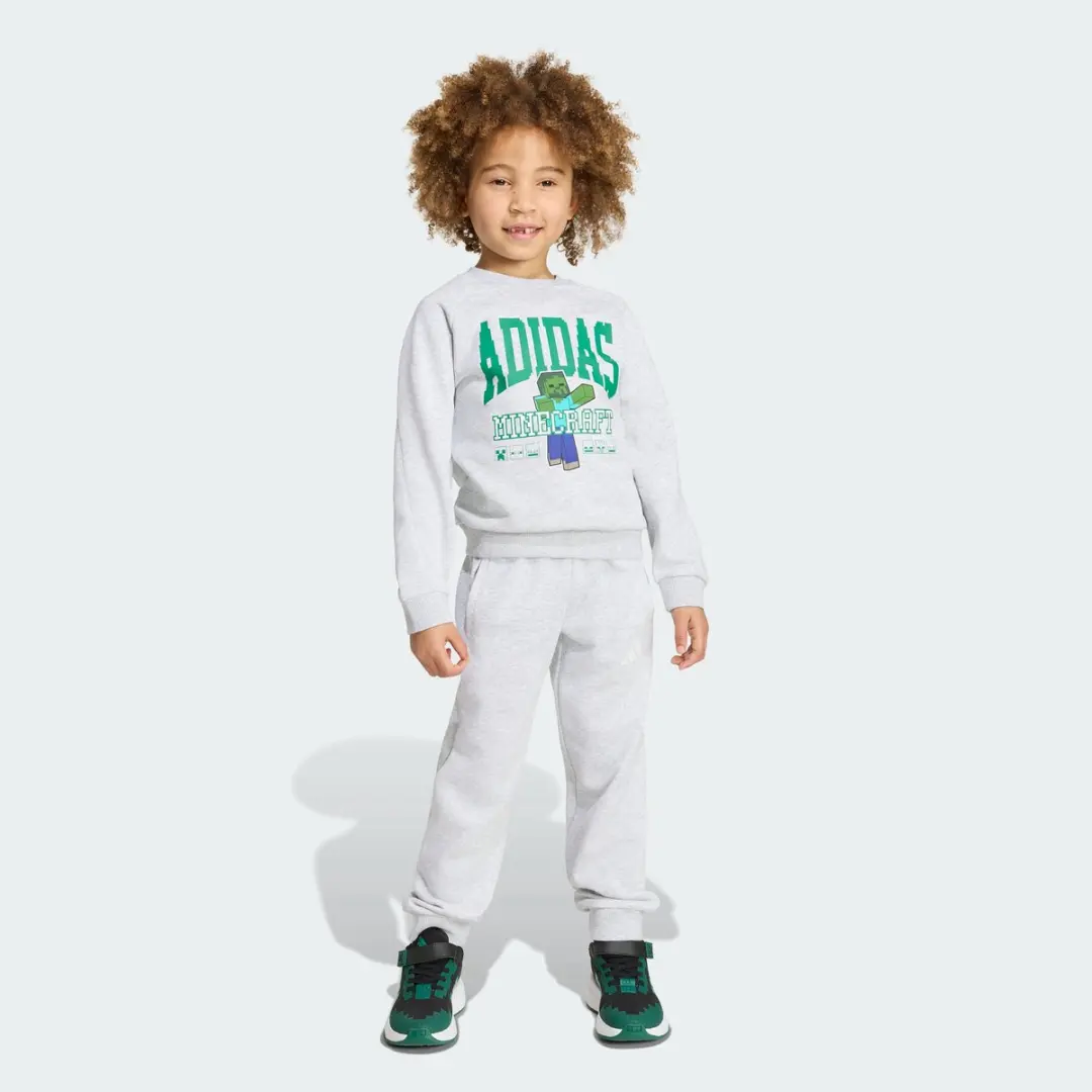 adidas Minecraft Joggingpak Kinderen - Grijs - 122 - afbeelding 6 van 6