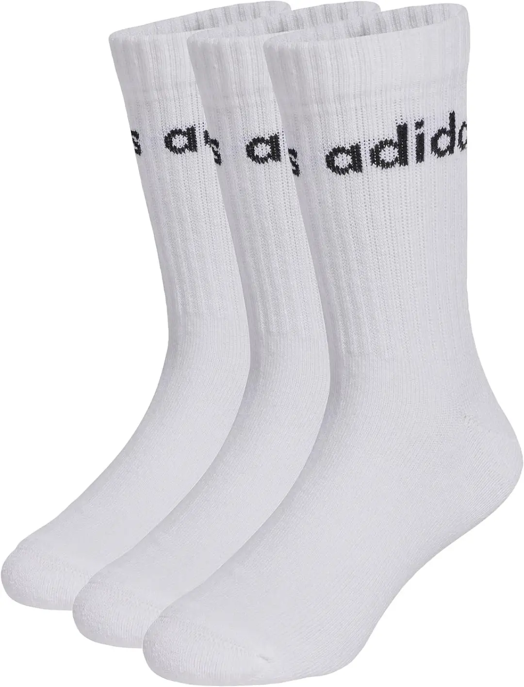 adidas Linear Kindersokken 3x - Wit - afbeelding 3 van 4