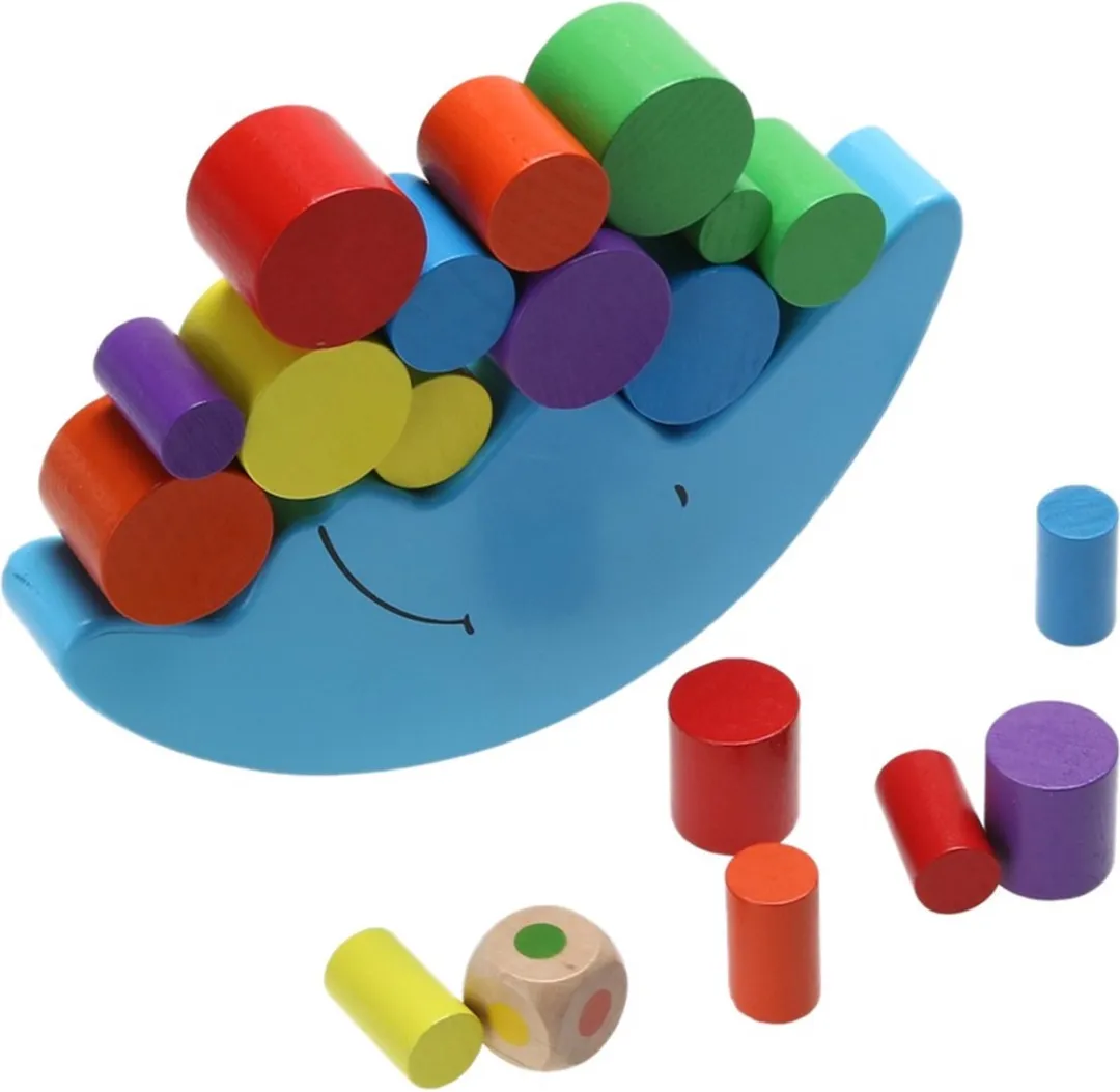 Montessori houten maan balanceer arcade spel