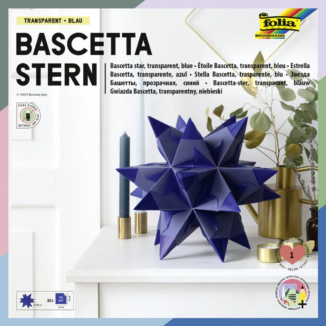 Folia Vouwbladen Bascetta-ster 200x200mm
