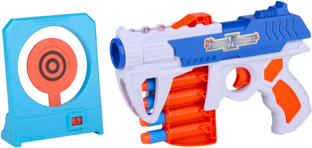 Eddy Toys Bullseye Doelspel - Dartpistool met Foam Darts en Doelwit - Meerkleurig