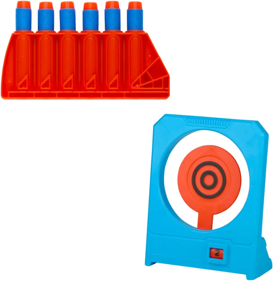 Eddy Toys Bullseye Doelspel - Dartpistool met Foam Darts en Doelwit - Meerkleurig