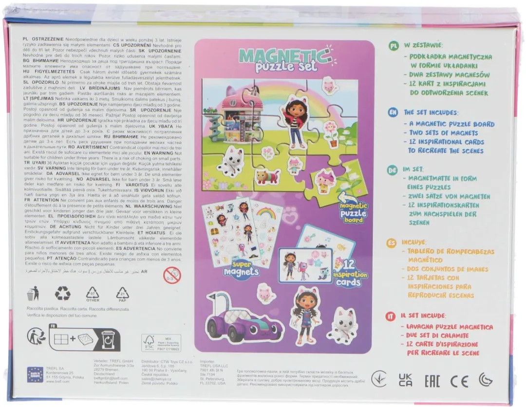 Trefl Gabby's Poppenhuis Magnetische Puzzel 9 Stuks - Multicolor