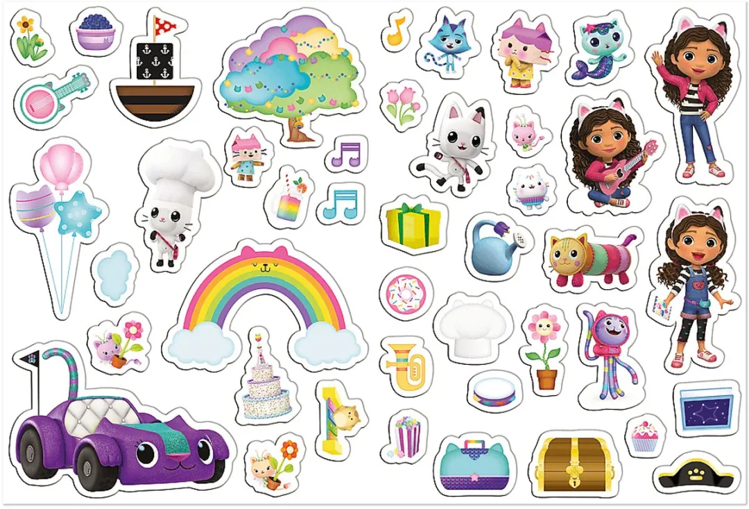 Trefl Gabby's Poppenhuis Magnetische Puzzel 9 Stuks - Multicolor