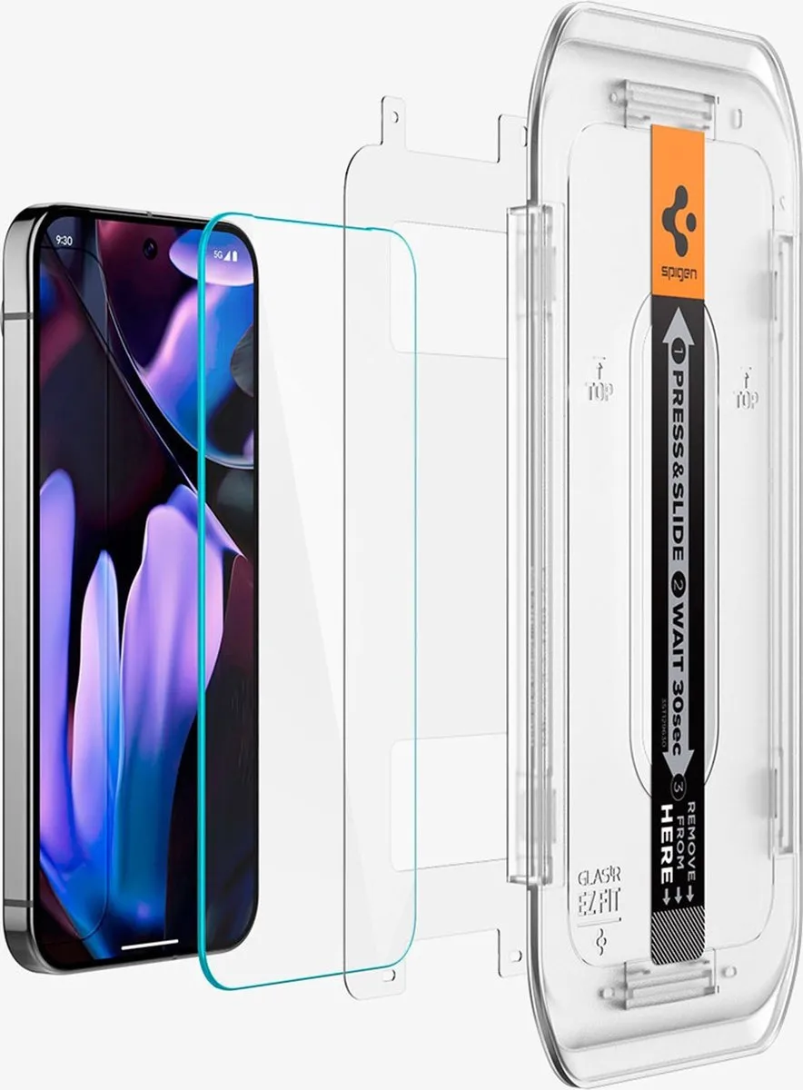 Spigen EZ Fit GLAS.tR AGL08442 Screenprotector - 2 Stuks - Google Pixel 9/9 Pro