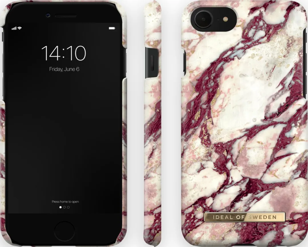 iDeal of Sweden Fashion Case iPhone 8/7/6/6s/SE Calacatta Ruby Marble - afbeelding 2 van 2