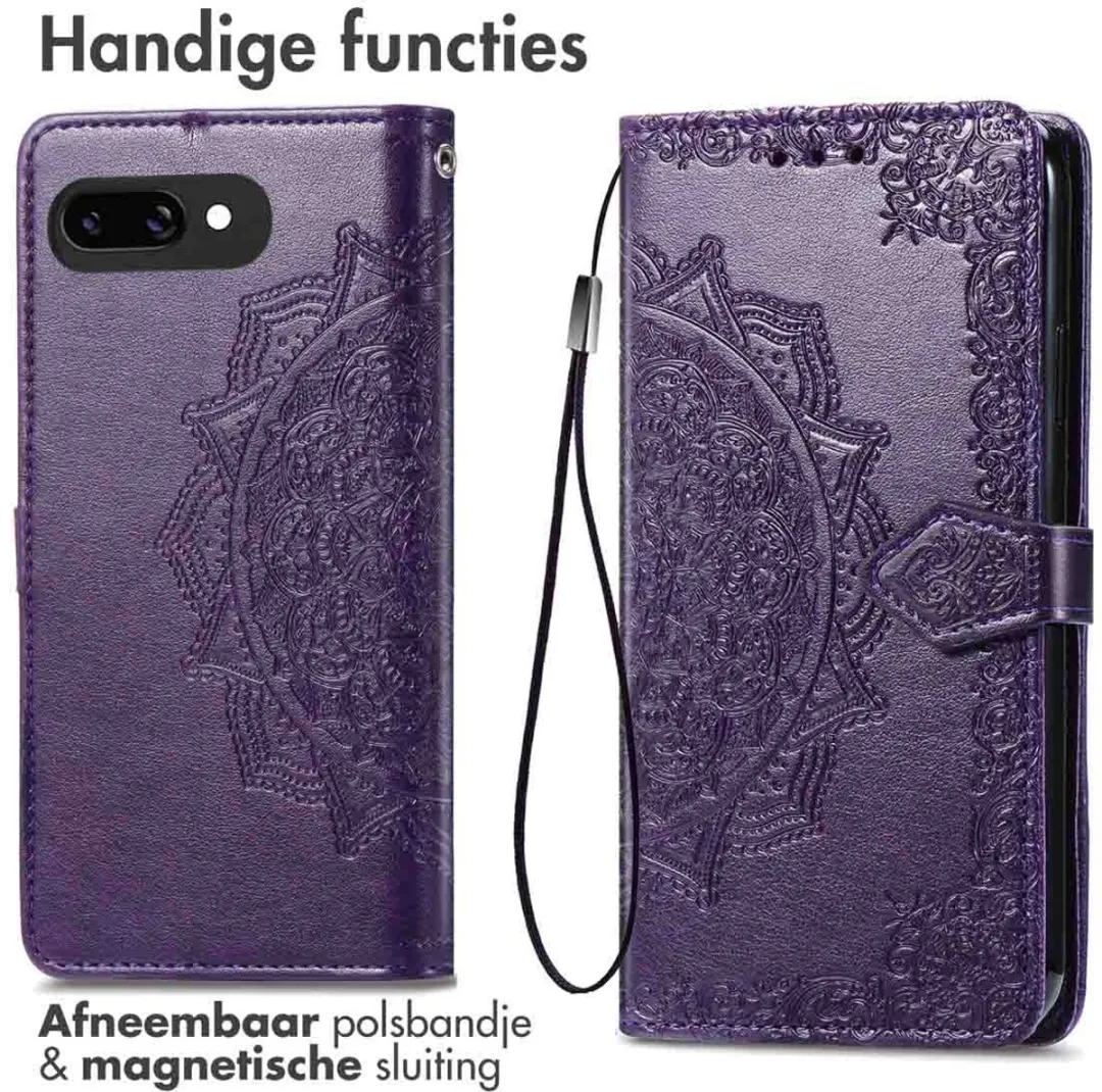 Imoshion Hoesje Google Pixel 9a Mandala Bookcase - Paars