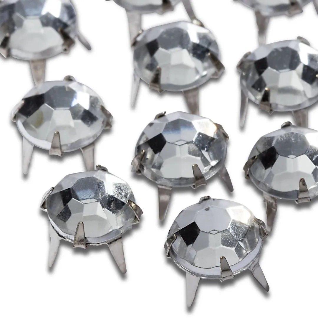 Prym Siernetten met Strass 7mm - 12 Stuks - Zilverkleurig
