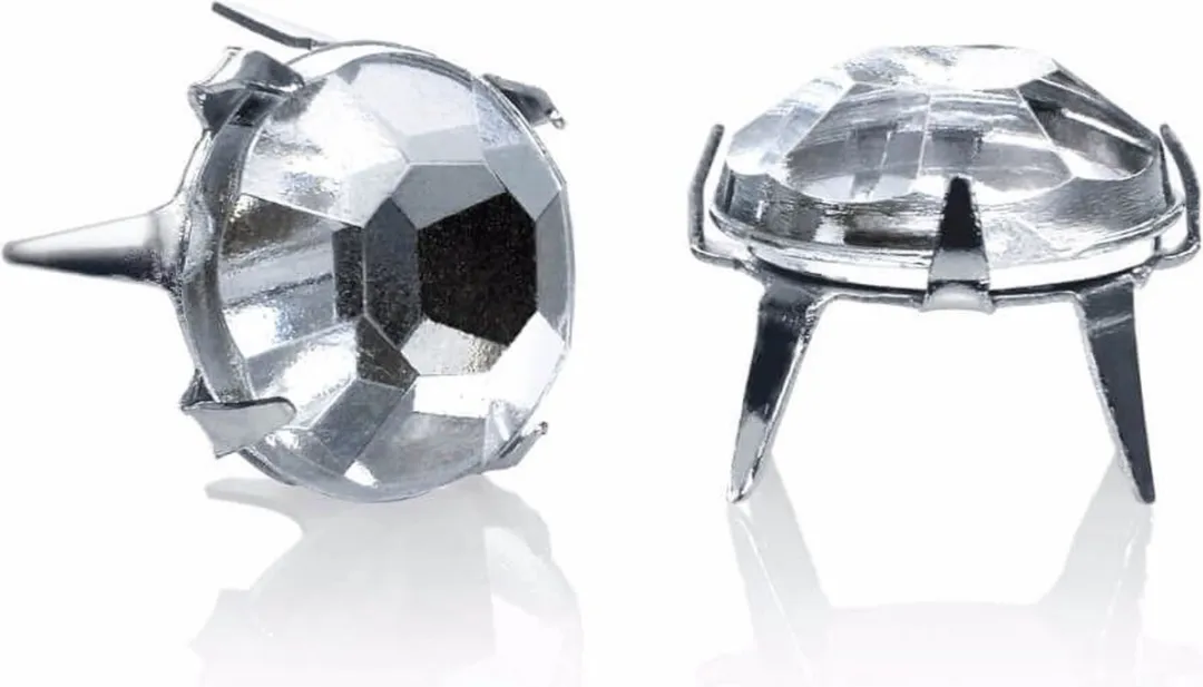 Prym Siernetten met Strass 7mm - 12 Stuks - Zilverkleurig