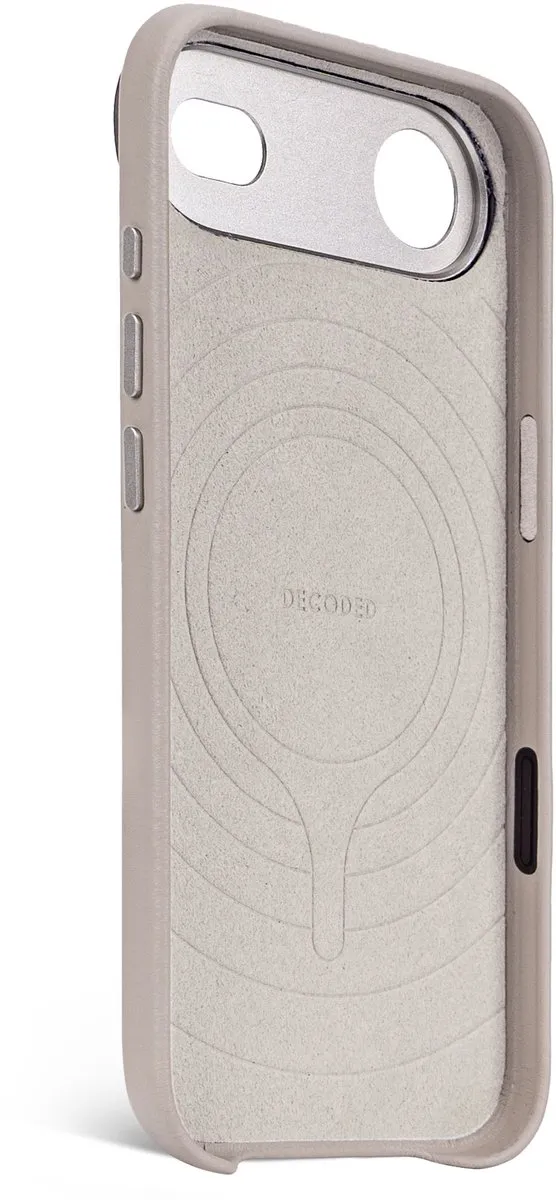 Decoded Hoesje iPhone 17 Air Premium ECCO Leer Clay Beige - MagSafe