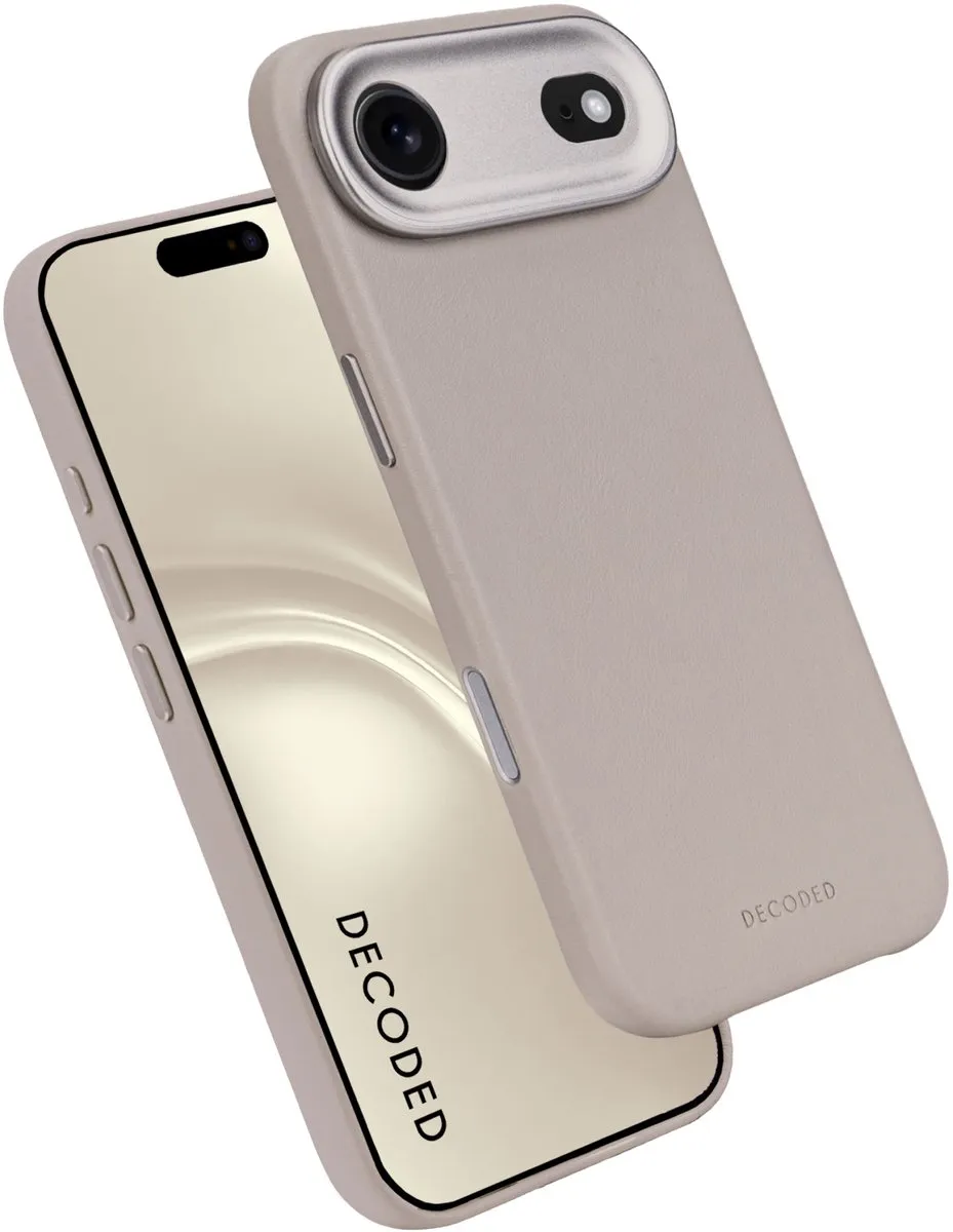 Decoded Hoesje iPhone 17 Air Premium ECCO Leer Clay Beige - MagSafe