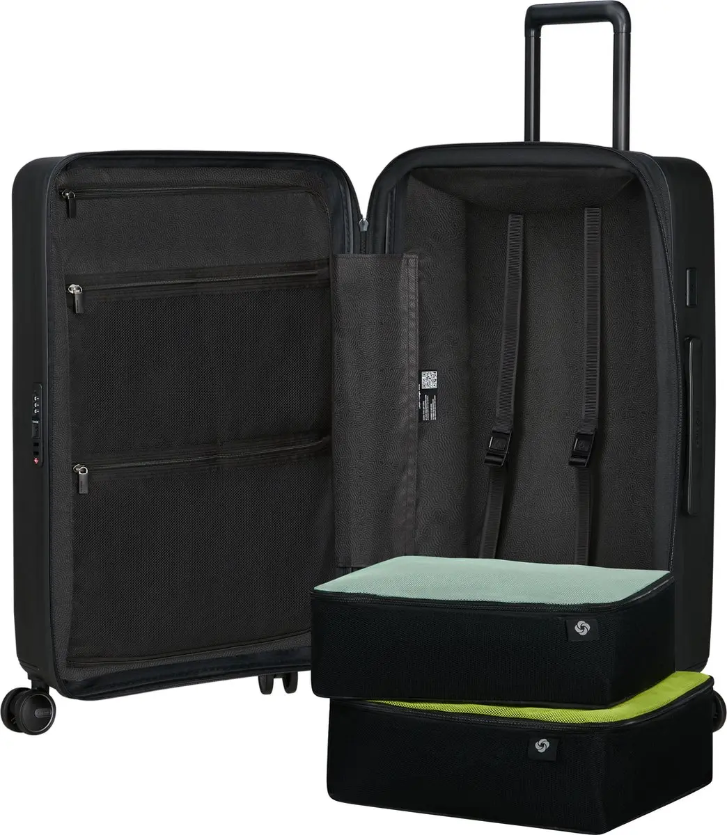 Samsonite Restackd Spinner Koffer 68cm - 79L - Zwart - afbeelding 4 van 6