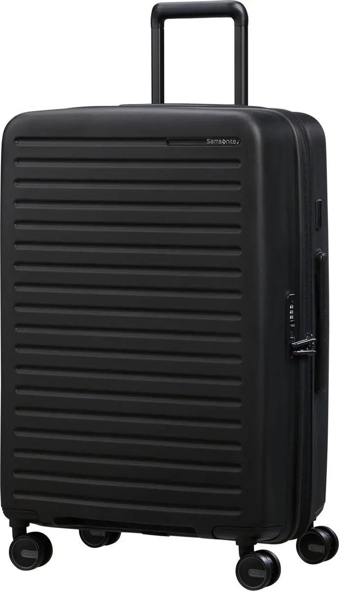 Samsonite Restackd Spinner Koffer 68cm - 79L - Zwart
