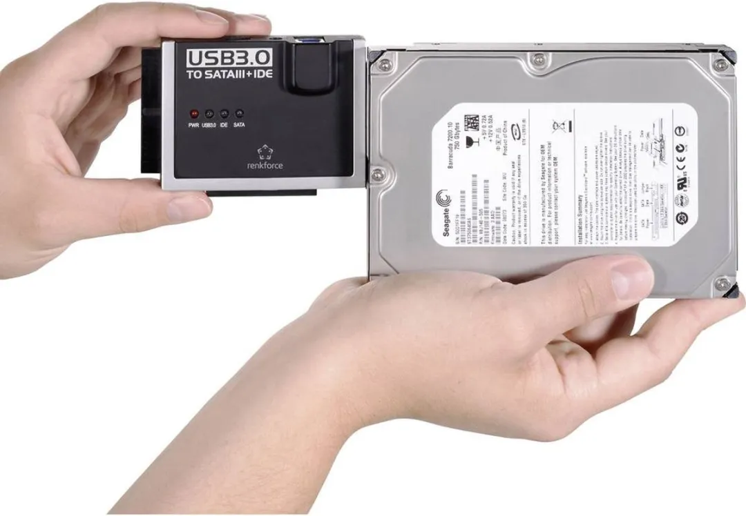 Renkforce HDD Adapter RF-3833988 IDE/SATA - USB 3.0 - Zwart