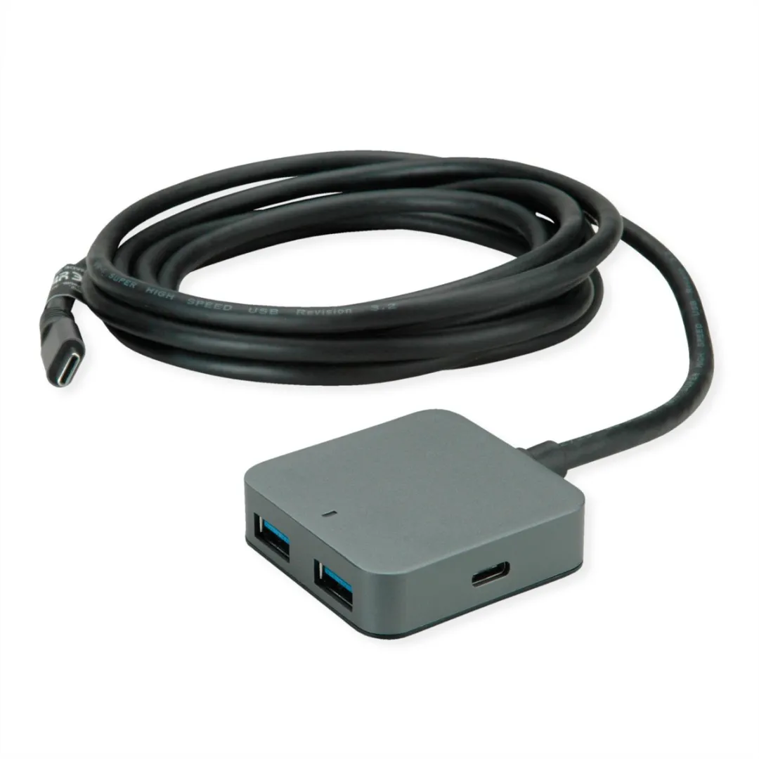 Value USB 3.2 Gen 2 Hub 4 Poorten - 3m Kabel - Zwart - afbeelding 6 van 6