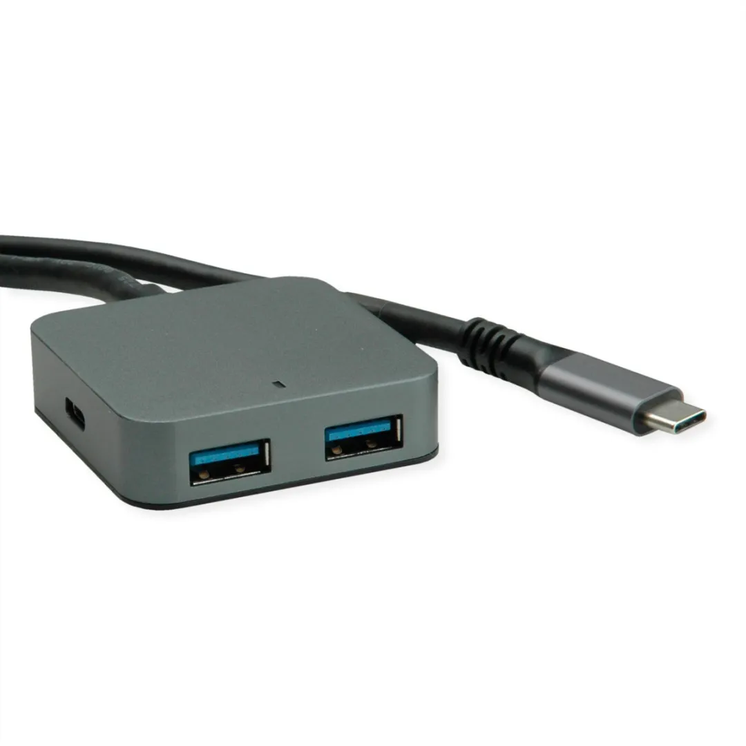 Value USB 3.2 Gen 2 Hub 4 Poorten - 3m Kabel - Zwart - afbeelding 4 van 6