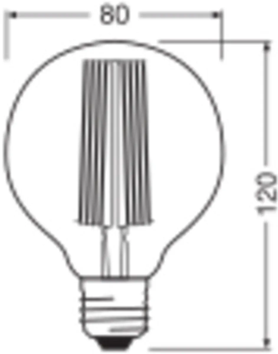 Osram Dimmbare LED Vintage-Edition E27 8.8W 2200K - Helder glas - afbeelding 6 van 6