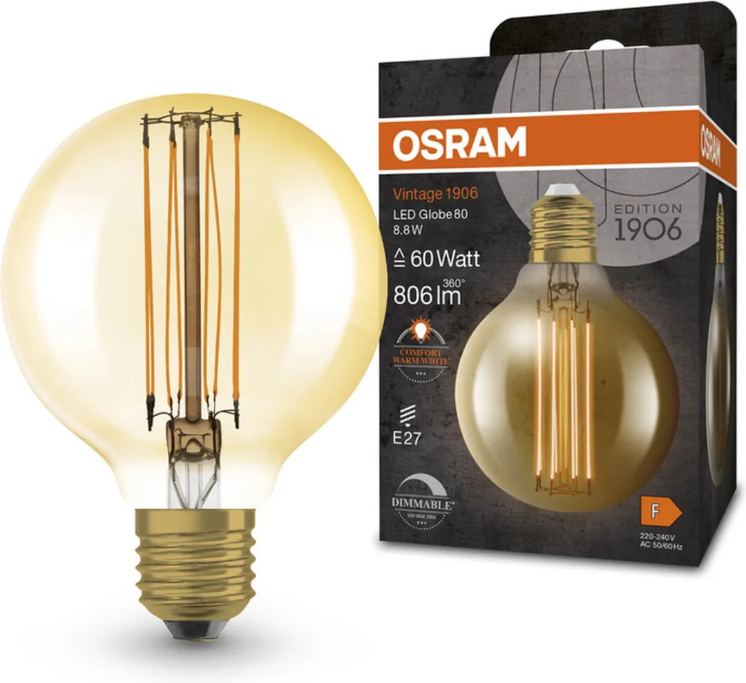 Osram Dimmbare LED Vintage-Edition E27 8.8W 2200K - Helder glas