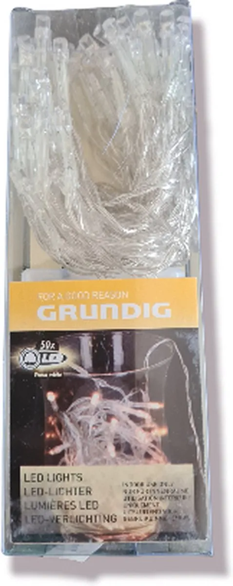 Grundig Kerstlichtsnoer 50 LED Warm Wit