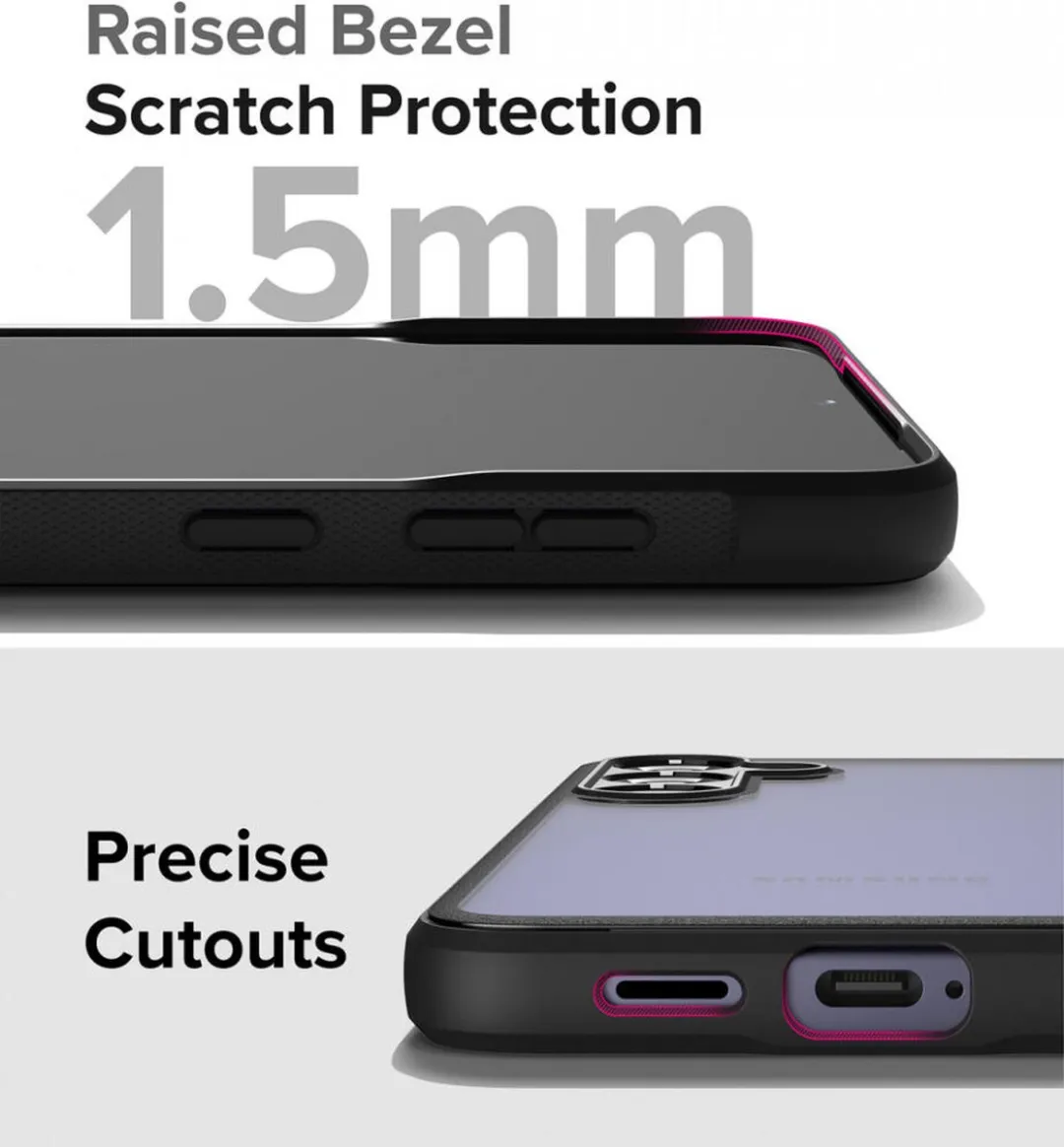 Ringke Fusion Bold Hoesje Samsung Galaxy S24 - Transparant/Zwart