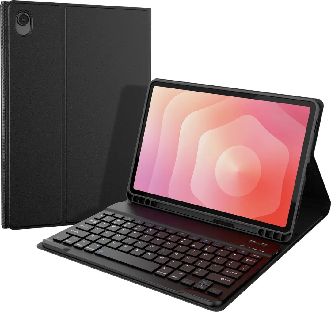 Accezz QWERTY Bluetooth Keyboard Bookcase SH00091476 - Samsung Galaxy Tab S11 - Zwart