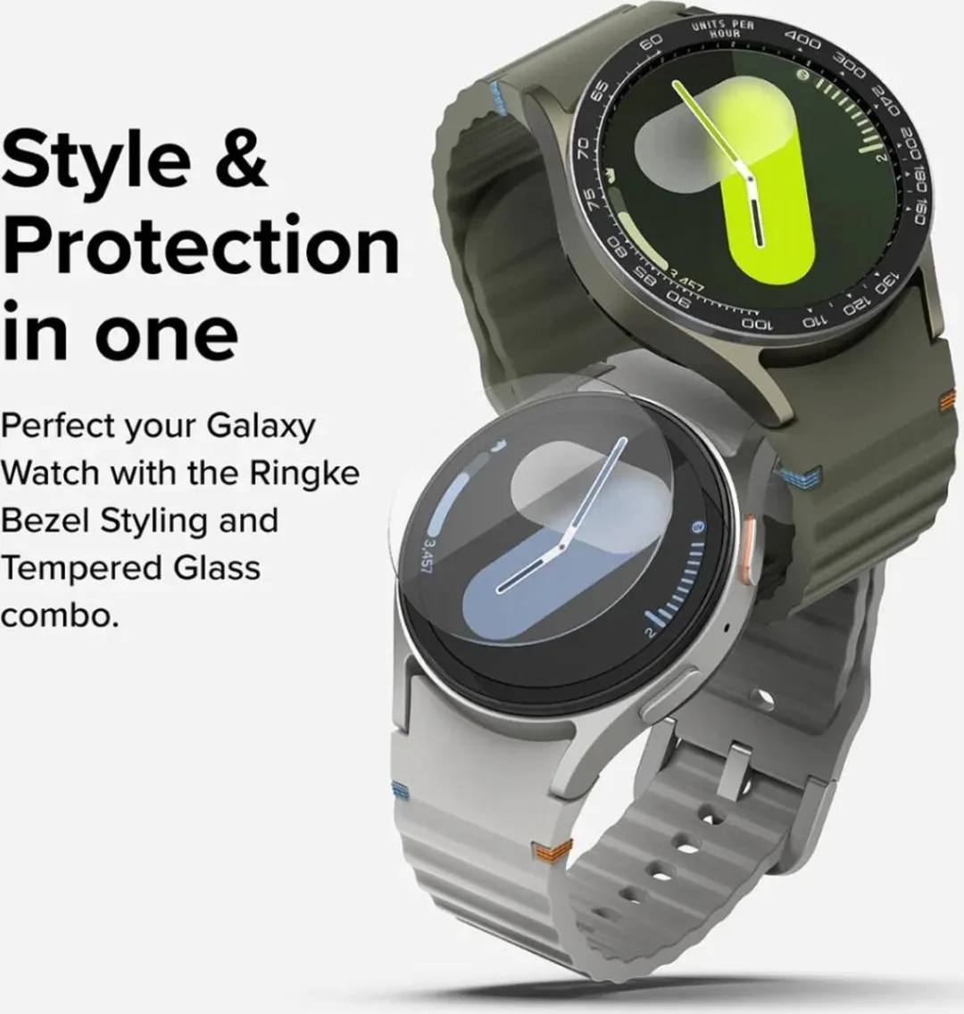 Ringke Bezel Styling + Tempered Glass Samsung Galaxy Watch 7 40mm - Zwart