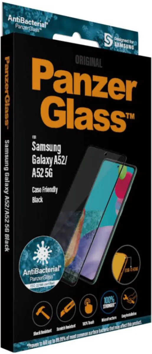 PanzerGlass PZ-7253 Screenprotector Samsung Galaxy A52 - Zwart