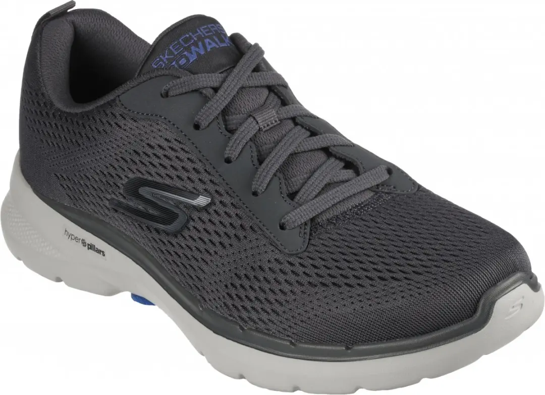 Skechers Go Walk 6 Avalo Sneakers - Grijs - 44 - afbeelding 3 van 6