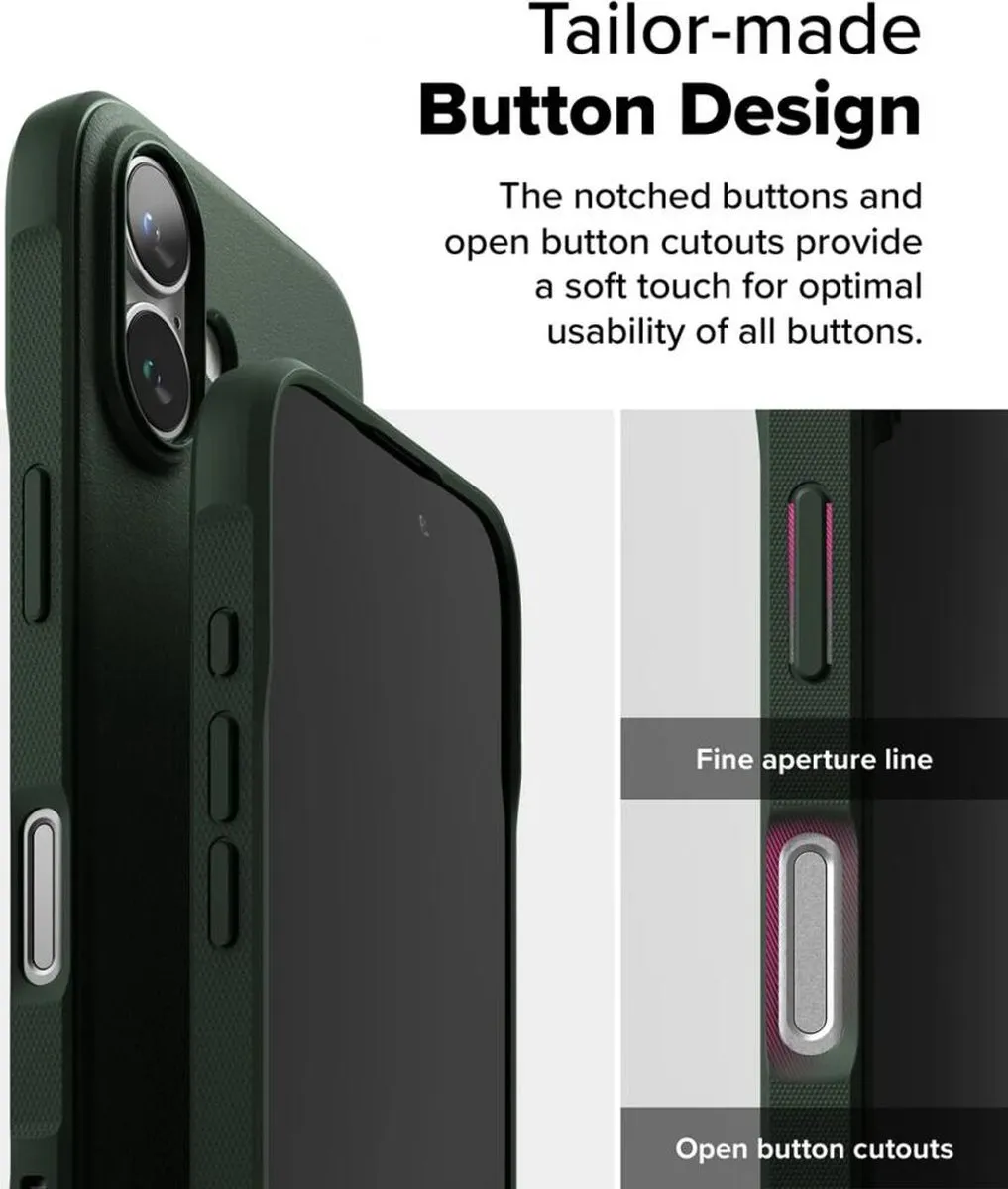 Ringke Onyx Magnetic iPhone 16 Hoesje - Groen
