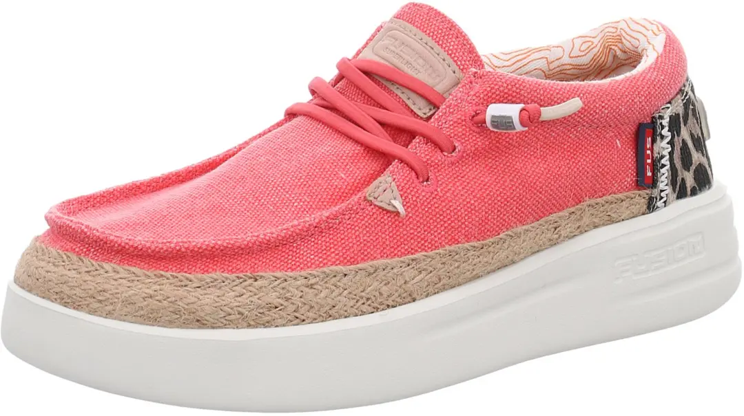 Fusion Textil dames instappers rood maat 42