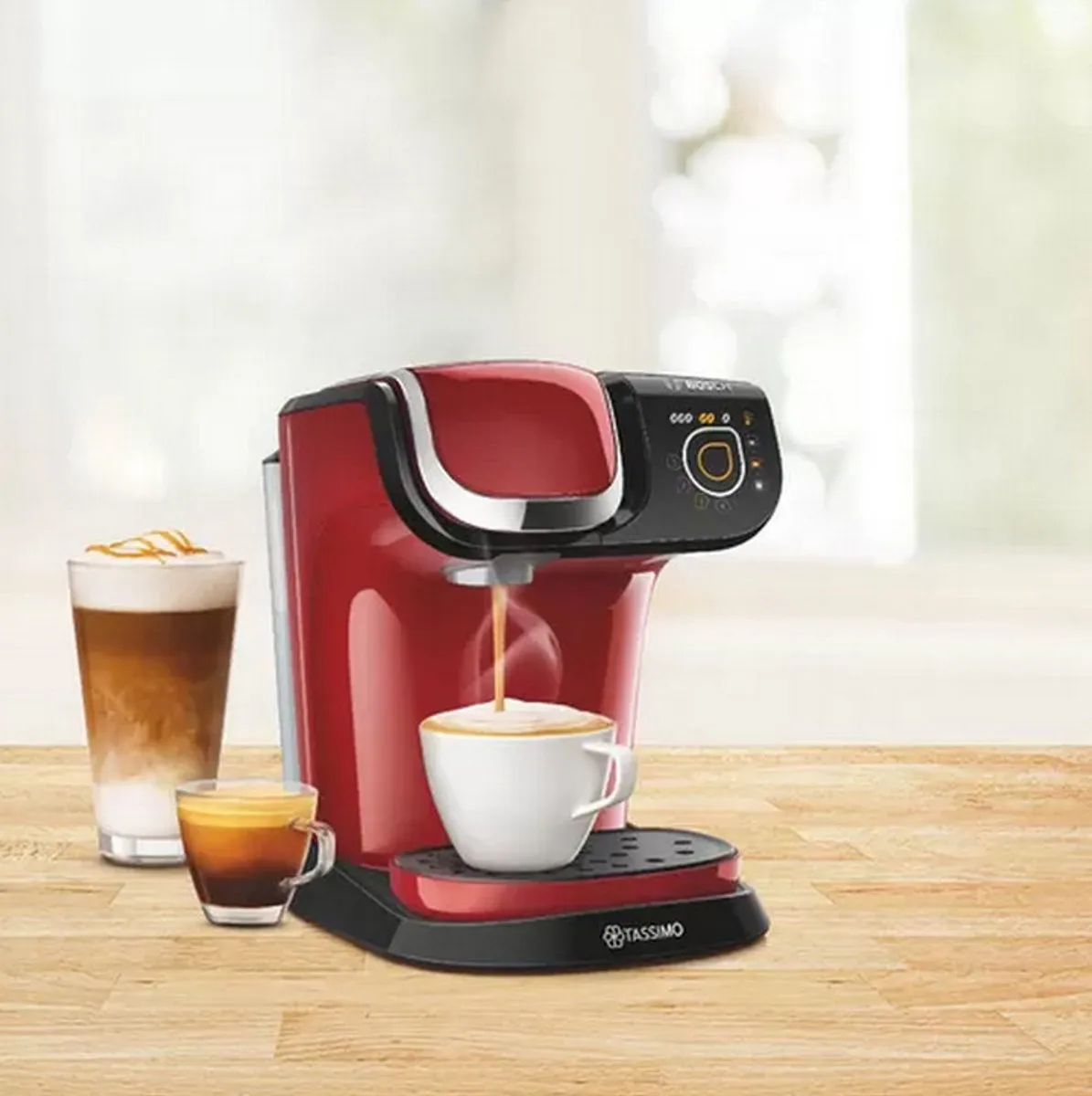 Bosch TAS6503 My Way Koffiepadmachine - 1,3L - Rood