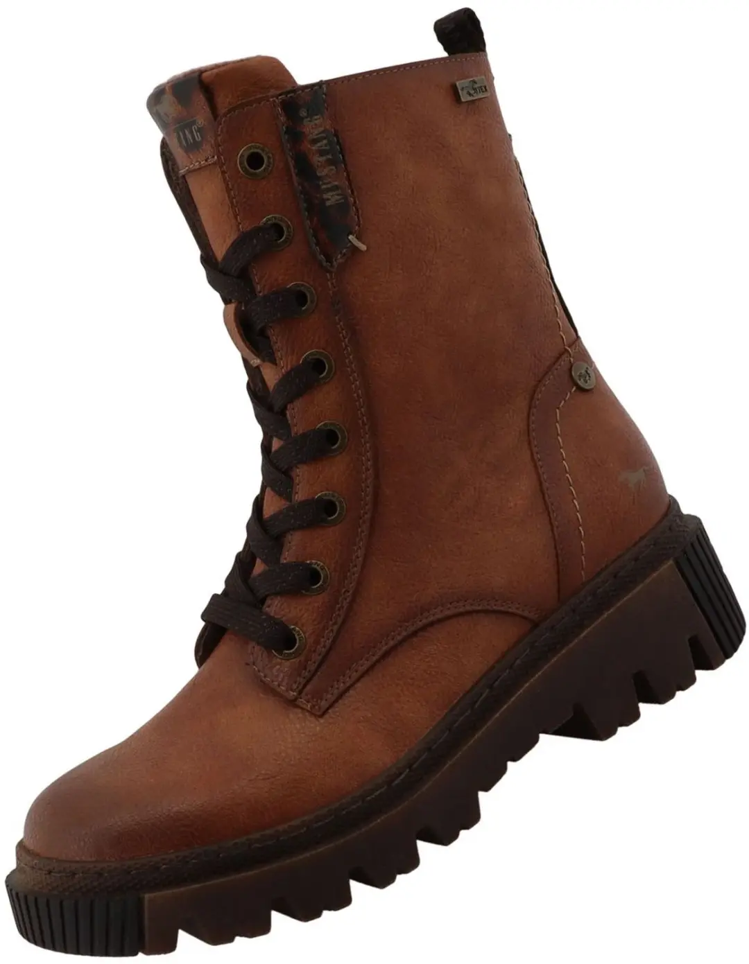 Mustang dames Tex-enkellaarsjes bruin 36M0112002-cognac