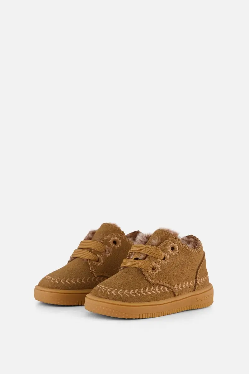 Shoesme Leren Lopen Sneakers cognac Suède