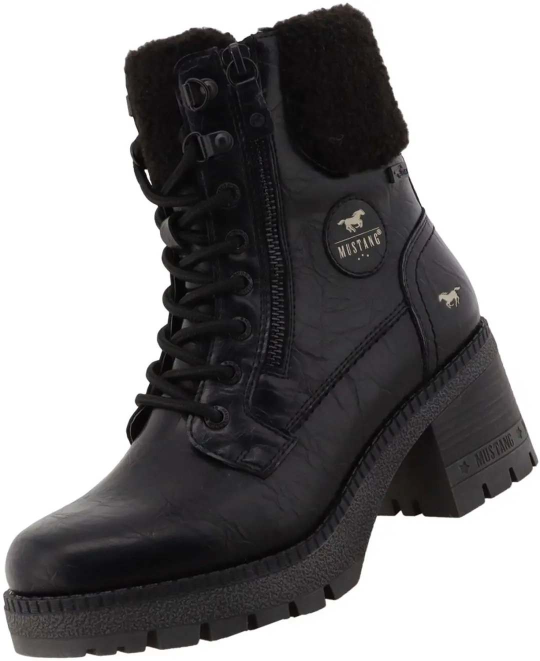 Mustang dames Tex-enkellaarsjes, gevoerd, zwart 15M0032007