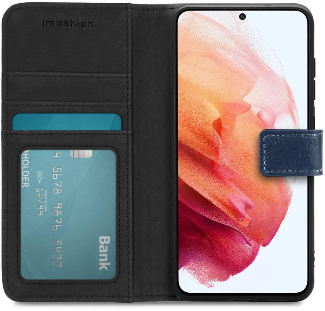 Imoshion Hoesje Samsung Galaxy S21 FE - 3 Pasjes - Donkerblauw
