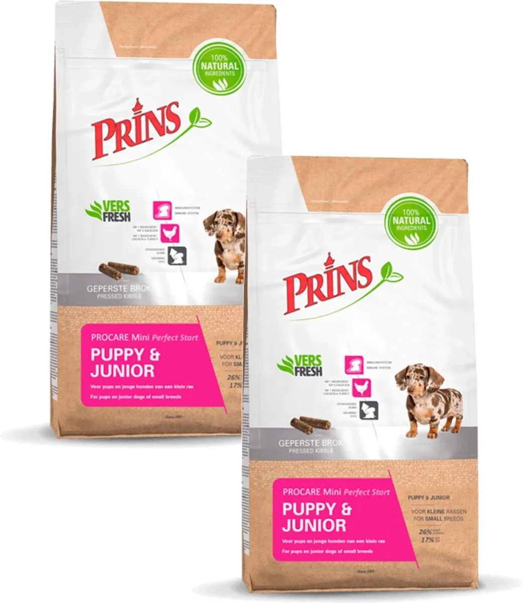 Prins Procare Puppy & Junior Mini Gevogelte Hondenvoer