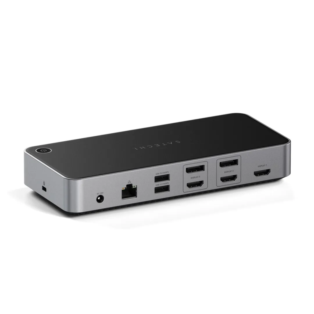 Satechi ST-D4KTM-EU Triple 4K Display Docking Station - Grijs - afbeelding 6 van 6