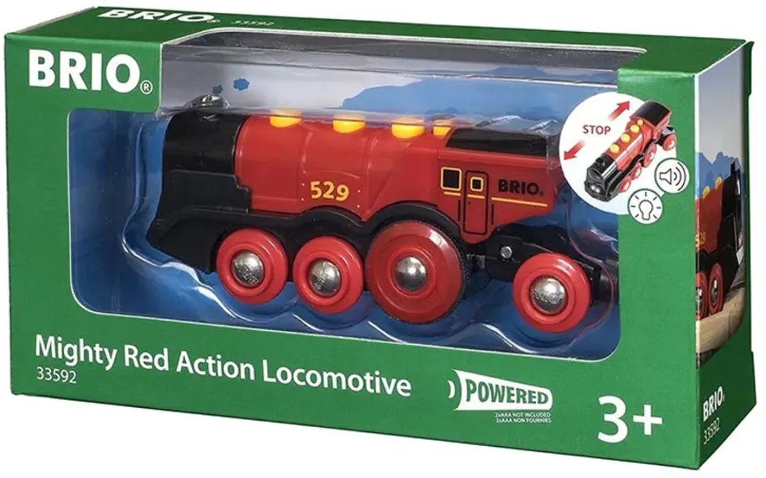 BRIO Rode Locomotief 33592 - 2x AA