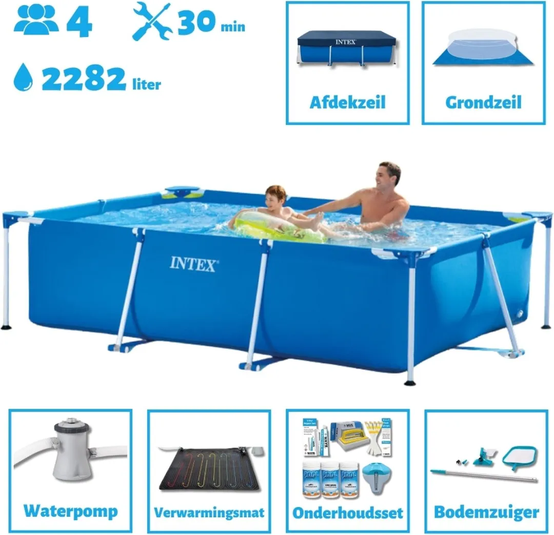 Intex Opzetzwembad 260x160x65cm Blauw