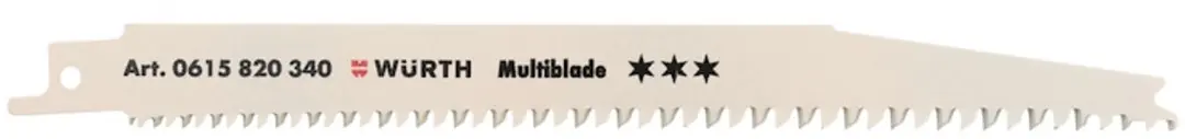 Würth Reciprozaagblad, hout, drie sterren, Multiblade
