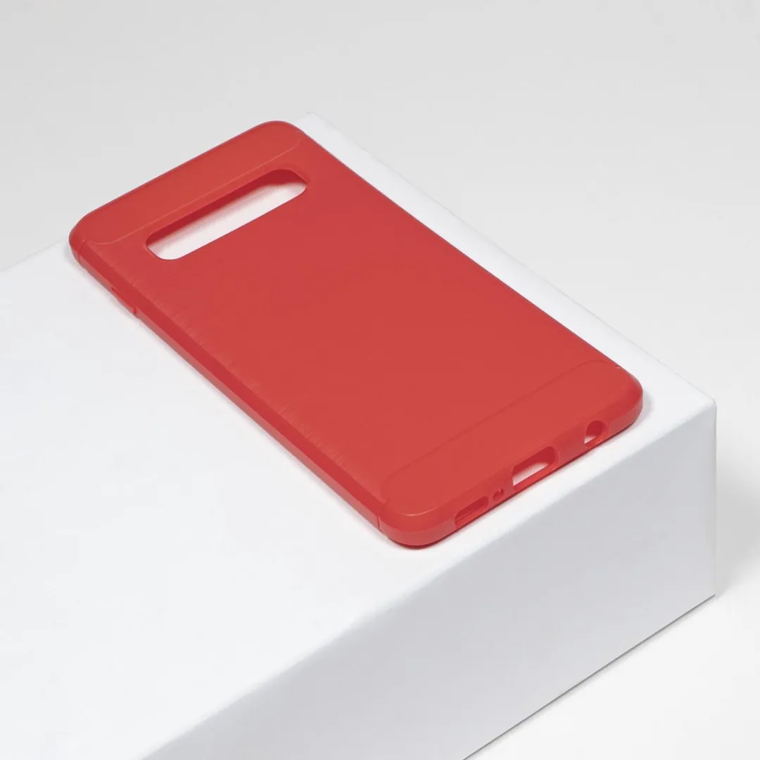BMAX Carbon Soft Case Samsung Galaxy S10 - Rood