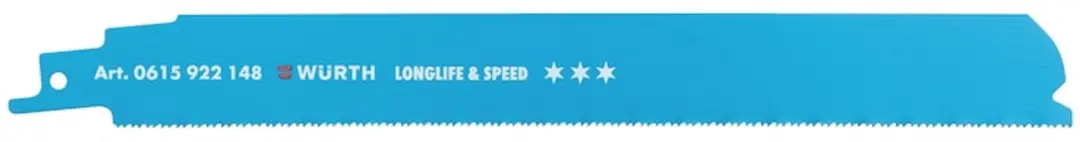 Würth Reciprozaagblad, metaal, drie sterren Longlife & Speed