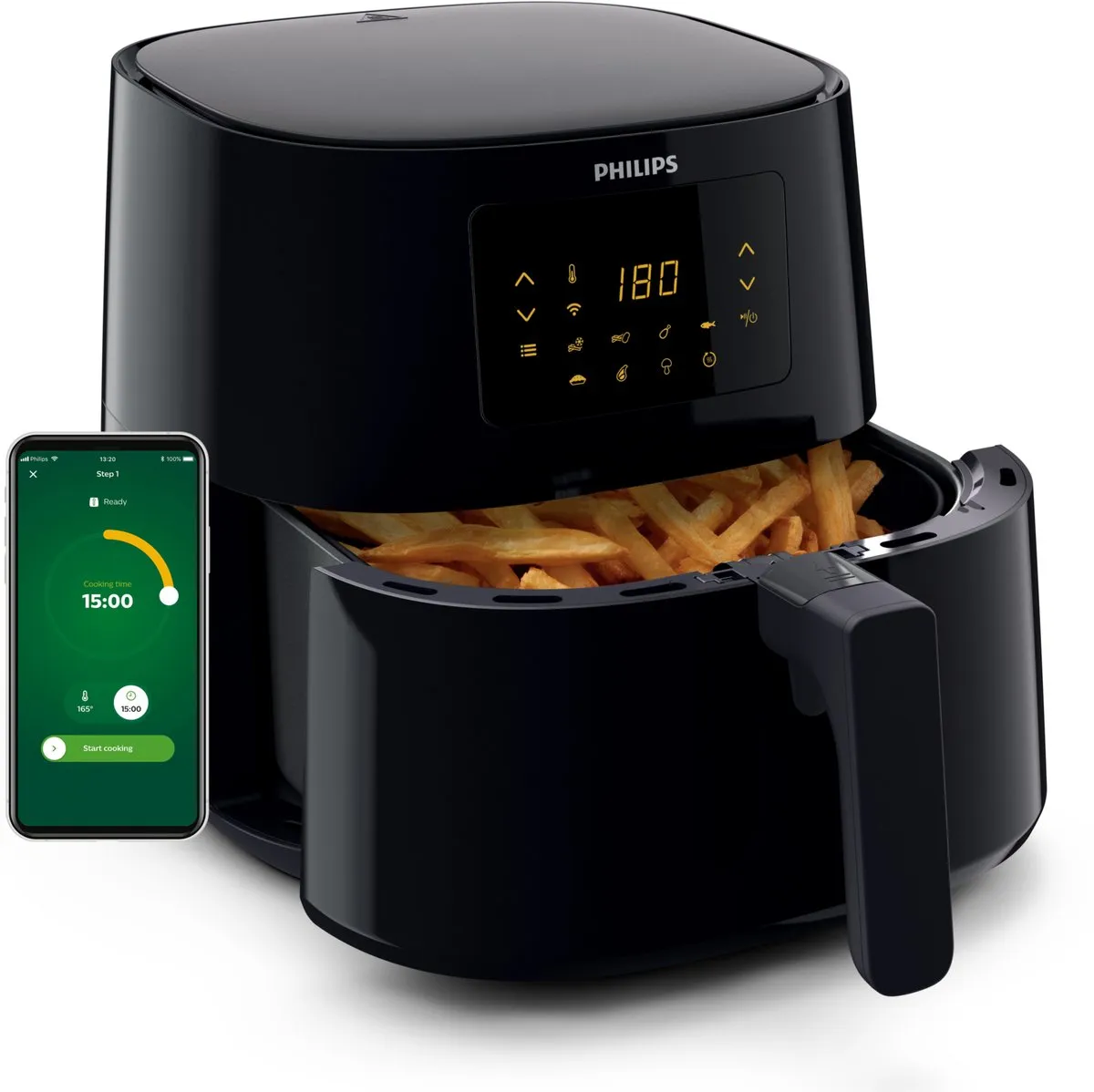 Philips Essential Connected 5000 HD9280/70 Airfryer XL - 2000W - Blauw - afbeelding 6 van 6