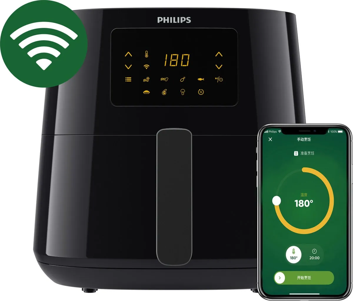 Philips Essential Connected 5000 HD9280/70 Airfryer XL - 2000W - Blauw