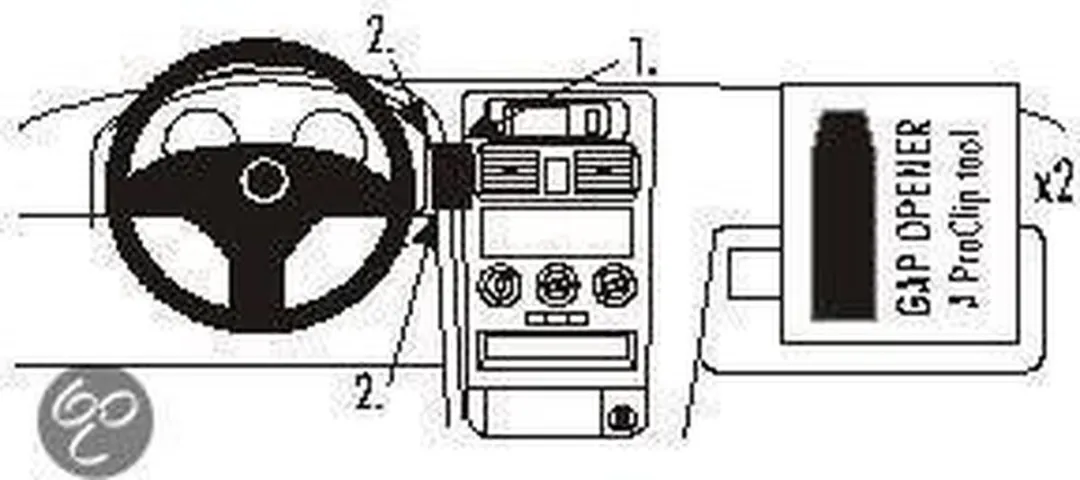 Brodit ProClip 852597 Opel Astra 1998-2003 - Center Mount - Zwart